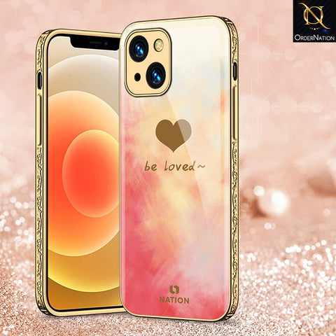 iPhone 13 Cover - Onation Heart Series - Premium Electroplated Shutterproof Case Soft Silicon Borders Case