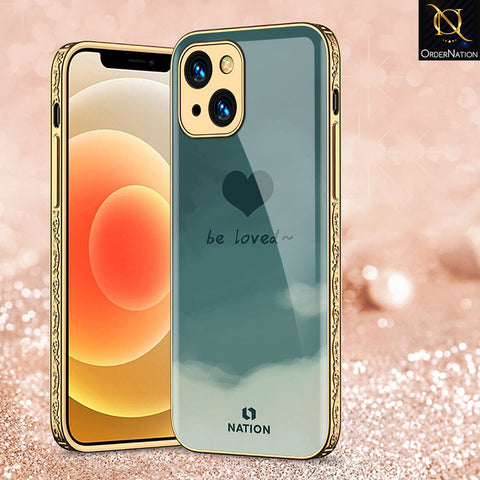 iPhone 13 Cover - Onation Heart Series - Premium Electroplated Shutterproof Case Soft Silicon Borders Case