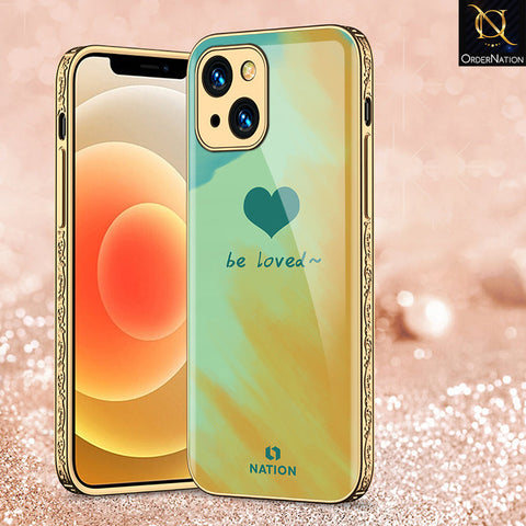 iPhone 13 Cover - Onation Heart Series - Premium Electroplated Shutterproof Case Soft Silicon Borders Case