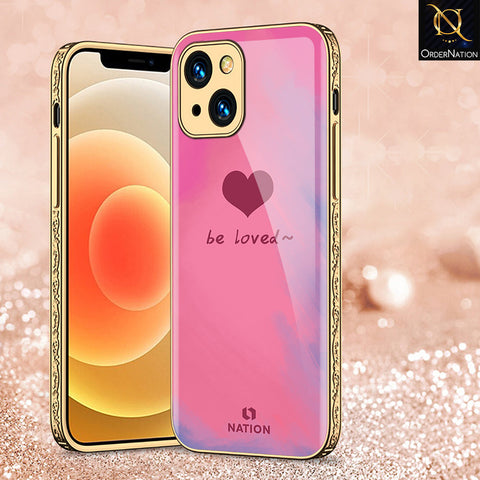 iPhone 13 Cover - Onation Heart Series - Premium Electroplated Shutterproof Case Soft Silicon Borders Case