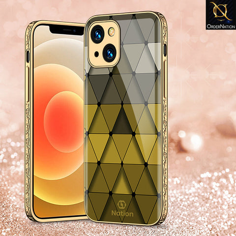 iPhone 13 Cover - Onation Pyramid Series - Premium Electroplated Shutterproof Case Soft Silicon Borders Case