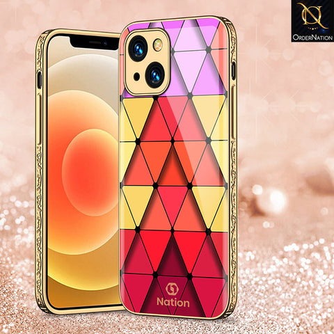 iPhone 13 Cover - Onation Pyramid Series - Premium Electroplated Shutterproof Case Soft Silicon Borders Case