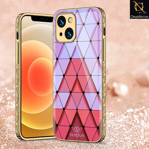 iPhone 13 Cover - Onation Pyramid Series - Premium Electroplated Shutterproof Case Soft Silicon Borders Case