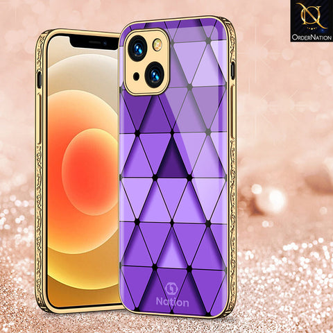 iPhone 13 Cover - Onation Pyramid Series - Premium Electroplated Shutterproof Case Soft Silicon Borders Case