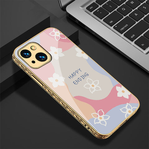 iPhone 13 Cover - Happy Series - Premium Electroplated Shutterproof Case Soft Silicon Borders Case