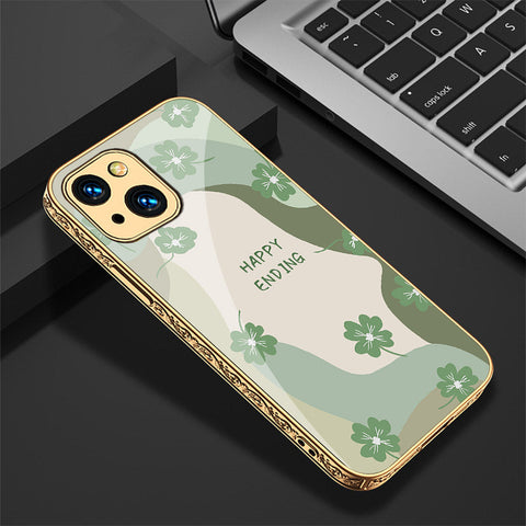 iPhone 13 Cover - Happy Series - Premium Electroplated Shutterproof Case Soft Silicon Borders Case