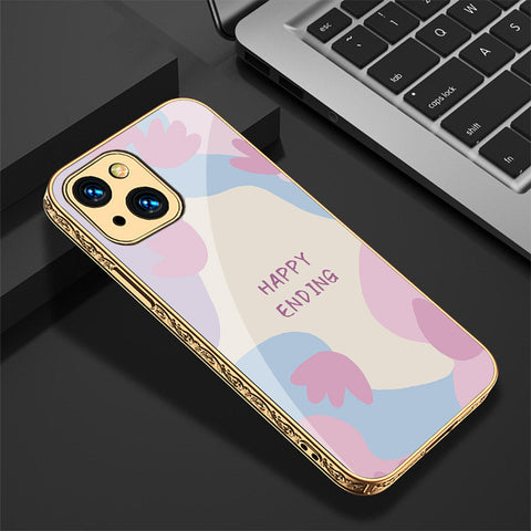 iPhone 13 Cover - Happy Series - Premium Electroplated Shutterproof Case Soft Silicon Borders Case