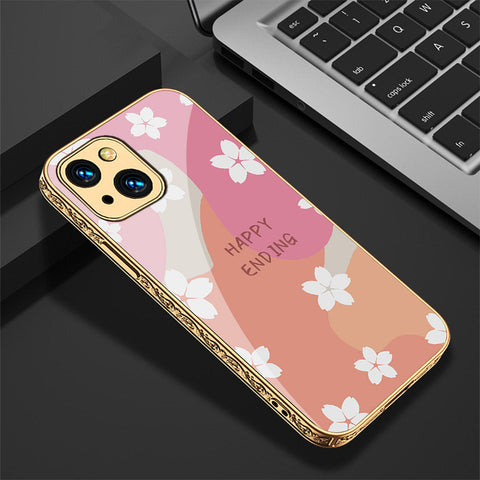 iPhone 13 Cover - Happy Series - Premium Electroplated Shutterproof Case Soft Silicon Borders Case