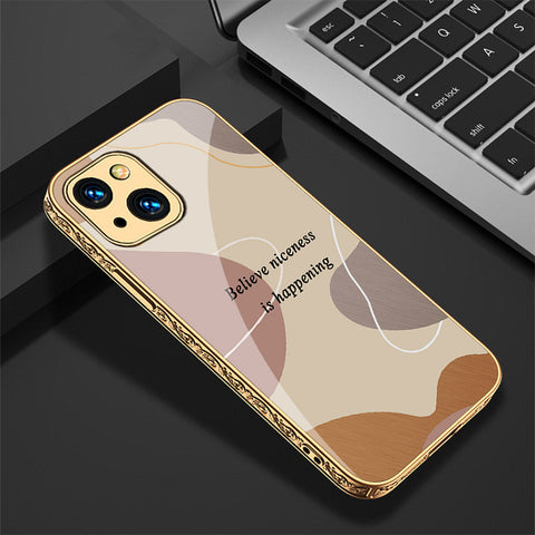 iPhone 13 Cover - Happy Series - Premium Electroplated Shutterproof Case Soft Silicon Borders Case