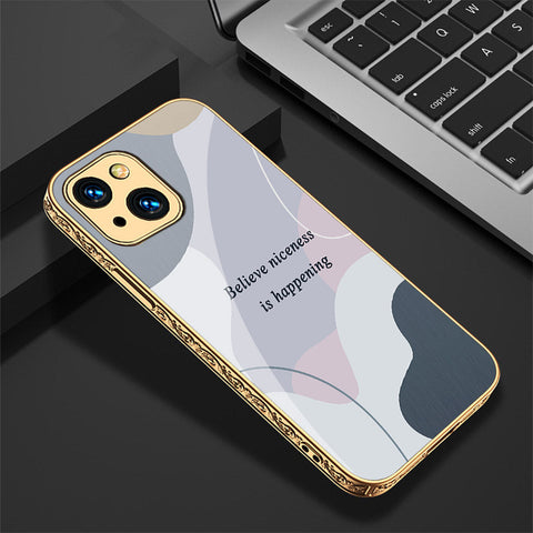 iPhone 13 Cover - Happy Series - Premium Electroplated Shutterproof Case Soft Silicon Borders Case