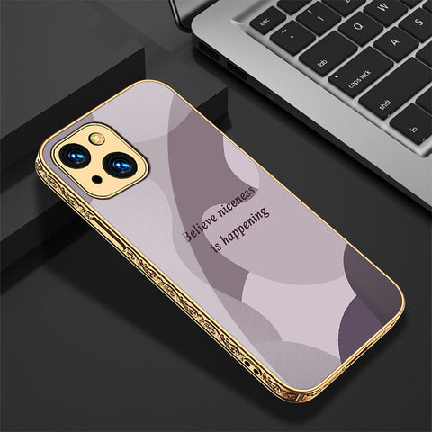 iPhone 13 Cover - Happy Series - Premium Electroplated Shutterproof Case Soft Silicon Borders Case