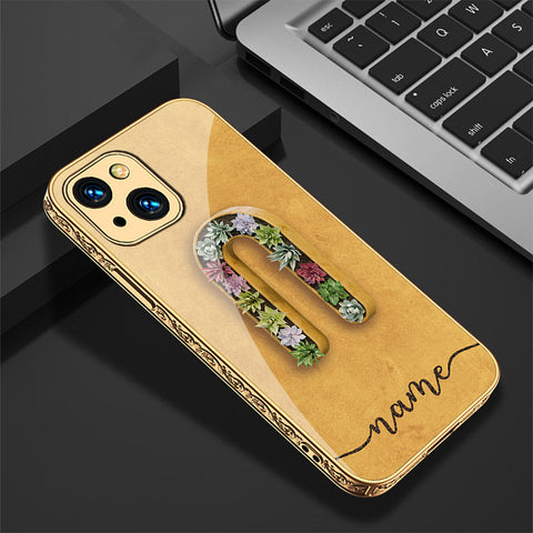 iPhone 13 Cover - Personalized Alphabet Series - Premium Electroplated Shutterproof Case Soft Silicon Borders Case