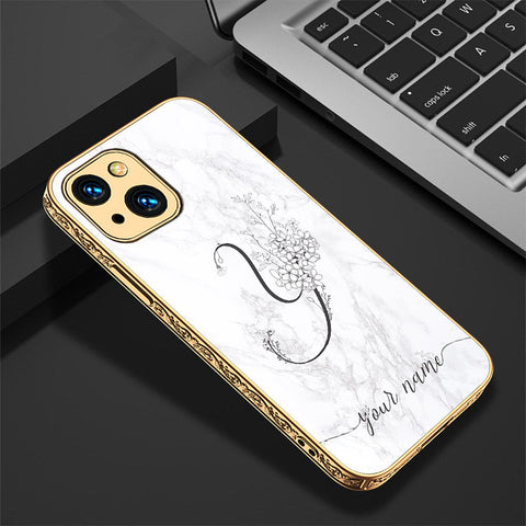 iPhone 13 Cover - Personalized Alphabet Series - Premium Electroplated Shutterproof Case Soft Silicon Borders Case