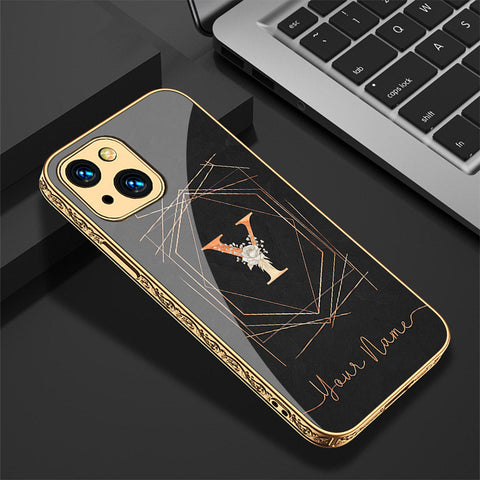 iPhone 13 Cover - Personalized Alphabet Series - Premium Electroplated Shutterproof Case Soft Silicon Borders Case