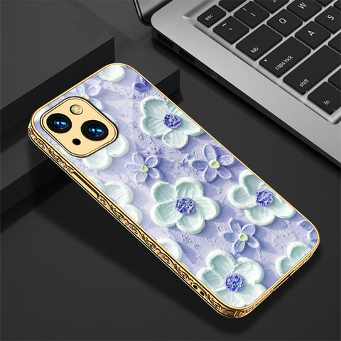 iPhone 13 Cover - Floral Series - Premium Electroplated Shutterproof Case Soft Silicon Borders Case