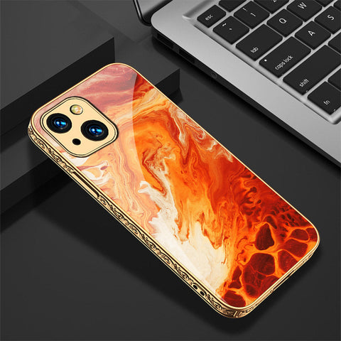 iPhone 13 Cover - Mystic Marble Series - Premium Electroplated Shutterproof Case Soft Silicon Borders Case