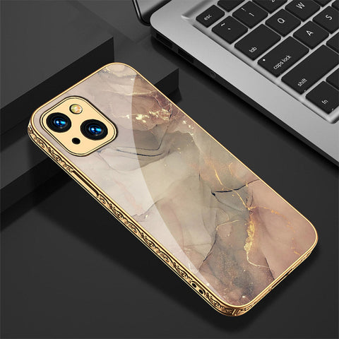 iPhone 13 Cover - Mystic Marble Series - Premium Electroplated Shutterproof Case Soft Silicon Borders Case