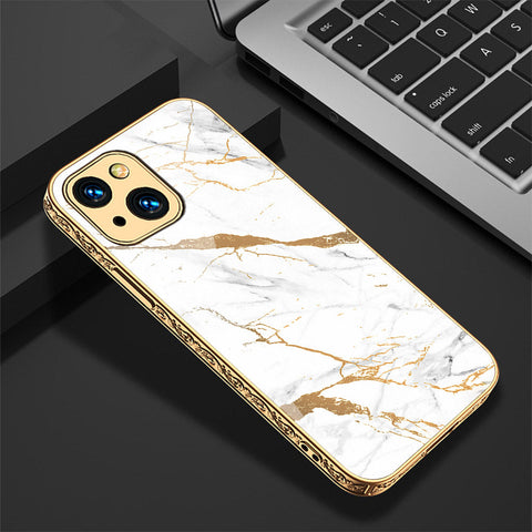 iPhone 13 Cover - Mystic Marble Series - Premium Electroplated Shutterproof Case Soft Silicon Borders Case