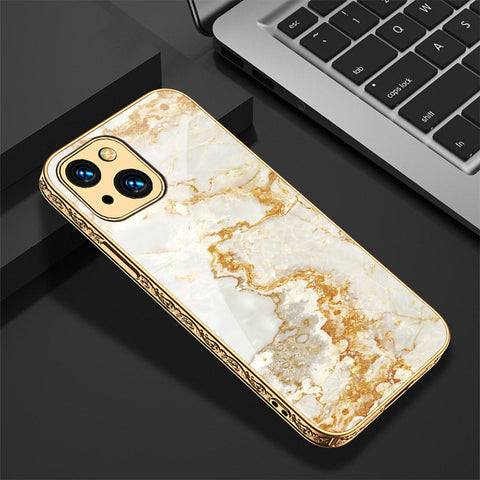 iPhone 13 Cover - Mystic Marble Series - Premium Electroplated Shutterproof Case Soft Silicon Borders Case