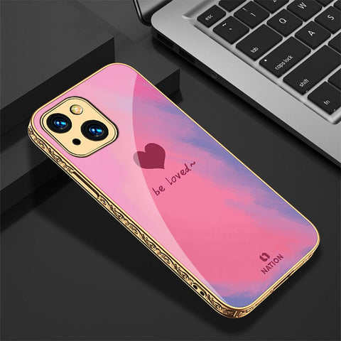 iPhone 13 Cover - Onation Heart Series - Premium Electroplated Shutterproof Case Soft Silicon Borders Case