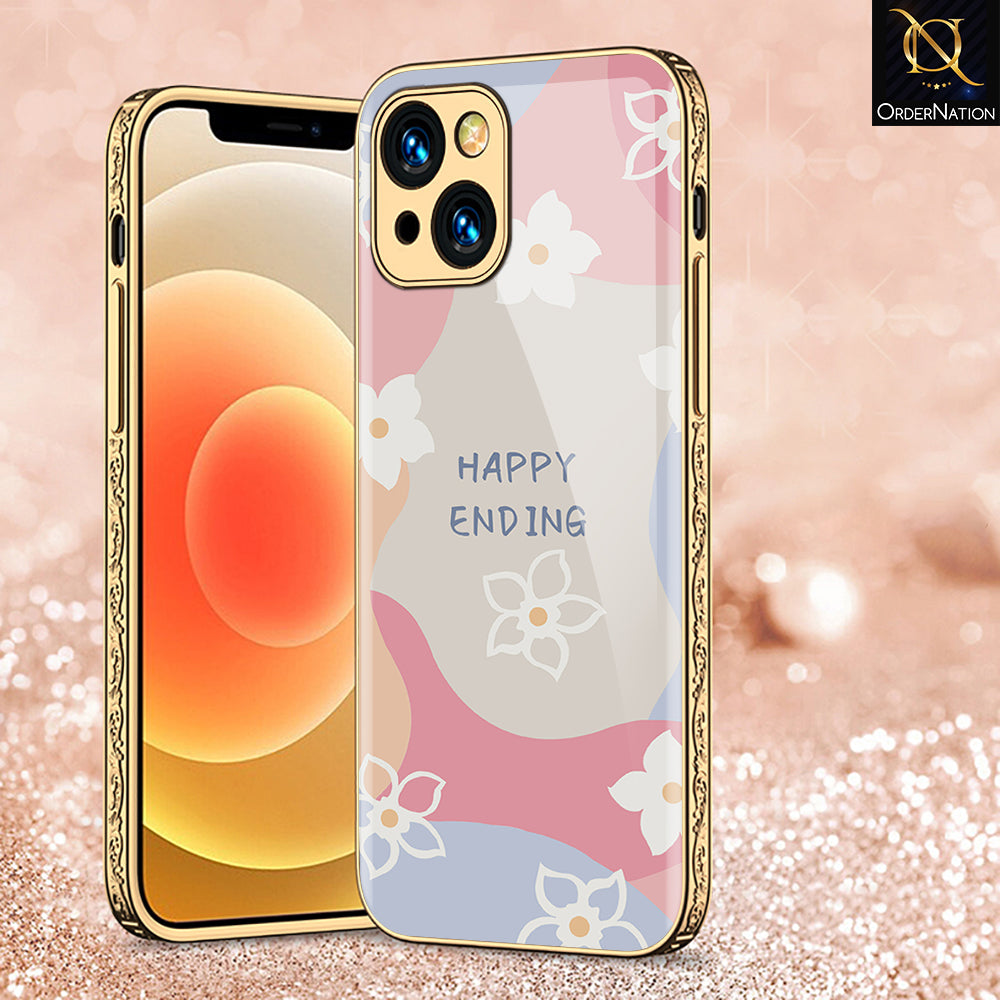 iPhone 15 Cover - Happy Series - Premium Electroplated Shutterproof Case Soft Silicon Borders Case