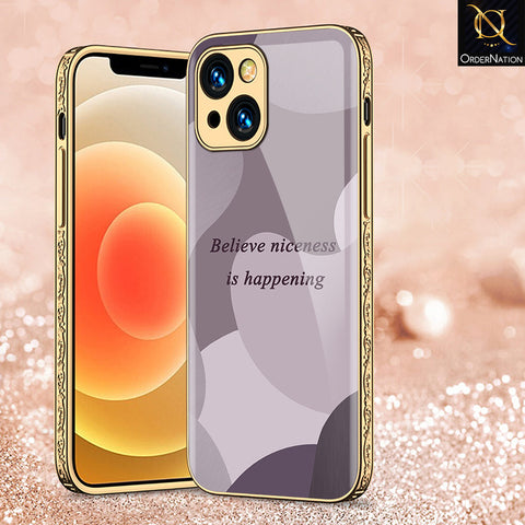 iPhone 14 Plus Cover - Happy Series - Premium Electroplated Shutterproof Case Soft Silicon Borders Case