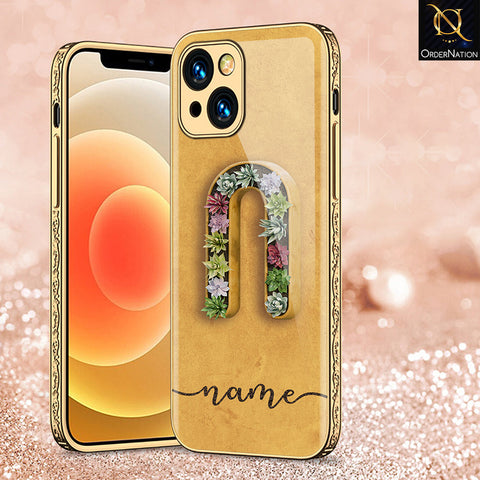 iPhone 15 Cover - Personalized Alphabet Series - Premium Electroplated Shutterproof Case Soft Silicon Borders Case