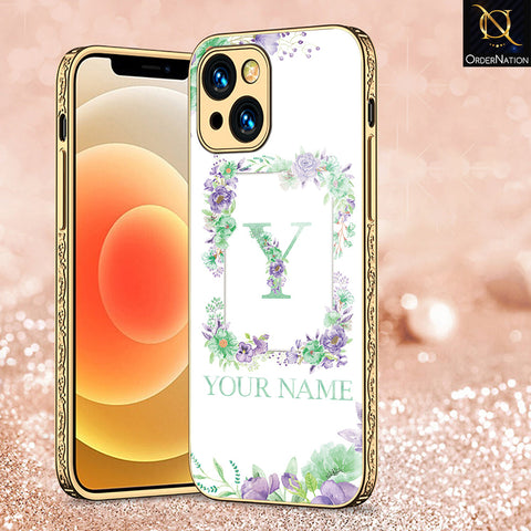 iPhone 15 Cover - Personalized Alphabet Series - Premium Electroplated Shutterproof Case Soft Silicon Borders Case