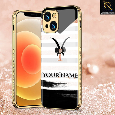 iPhone 15 Cover - Personalized Alphabet Series - Premium Electroplated Shutterproof Case Soft Silicon Borders Case