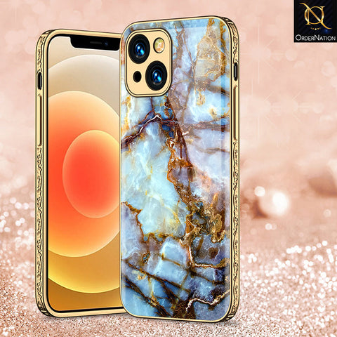 iPhone 15 Plus Cover - Colorful Marble Series - Premium Electroplated Shutterproof Case Soft Silicon Borders Case