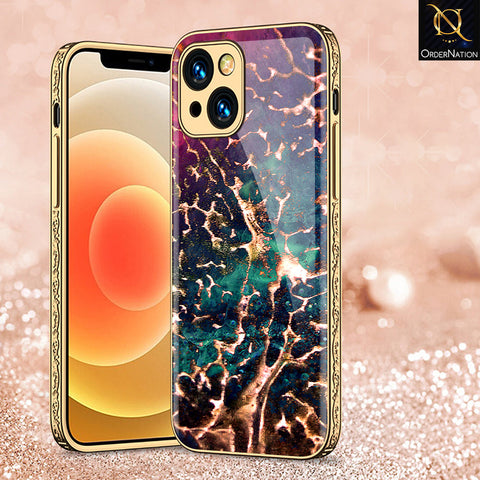 iPhone 15 Plus Cover - Colorful Marble Series - Premium Electroplated Shutterproof Case Soft Silicon Borders Case