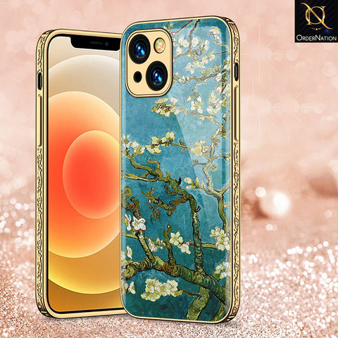 iPhone 14 Plus Cover - Floral Series 2 - Premium Electroplated Shutterproof Case Soft Silicon Borders Case