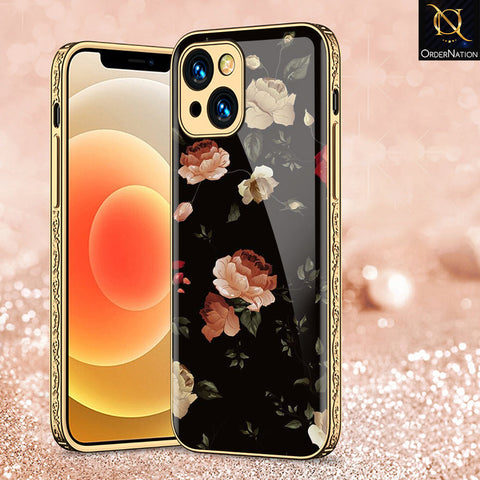 iPhone 14 Plus Cover - Floral Series 2 - Premium Electroplated Shutterproof Case Soft Silicon Borders Case