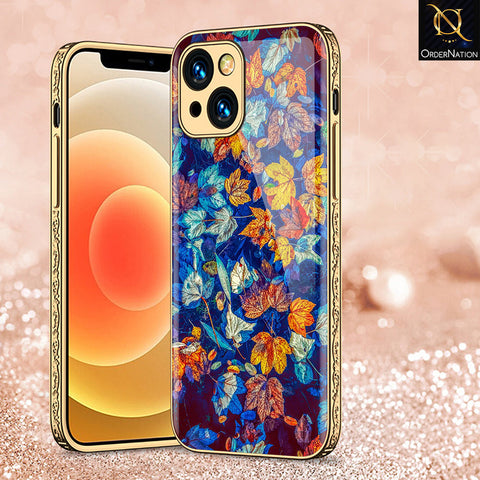 iPhone 14 Cover - Floral Series 2 - Premium Electroplated Shutterproof Case Soft Silicon Borders Case