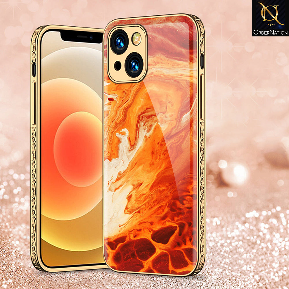 iPhone 14 Cover - Mystic Marble Series - Premium Electroplated Shutterproof Case Soft Silicon Borders Case