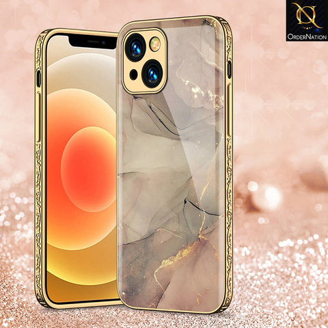 iPhone 14 Cover - Mystic Marble Series - Premium Electroplated Shutterproof Case Soft Silicon Borders Case