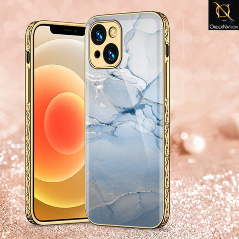 iPhone 14 Plus Cover - Mystic Marble Series - Premium Electroplated Shutterproof Case Soft Silicon Borders Case