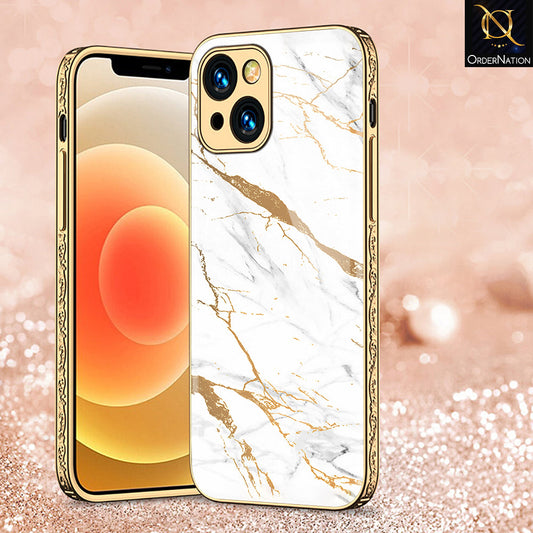 iPhone 15 Plus Cover - Mystic Marble Series - Premium Electroplated Shutterproof Case Soft Silicon Borders Case (Fast Delivery) (H)