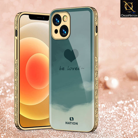 iPhone 14 Plus Cover - Onation Heart Series - Premium Electroplated Shutterproof Case Soft Silicon Borders Case