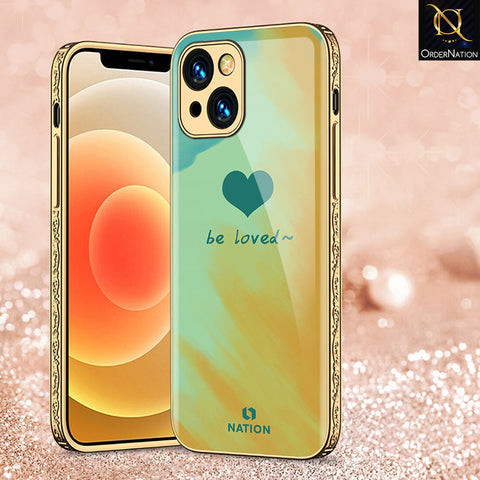 iPhone 14 Cover - Onation Heart Series - Premium Electroplated Shutterproof Case Soft Silicon Borders Case