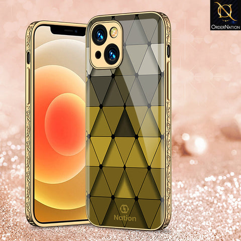 iPhone 15 Cover - Onation Pyramid Series - Premium Electroplated Shutterproof Case Soft Silicon Borders Case