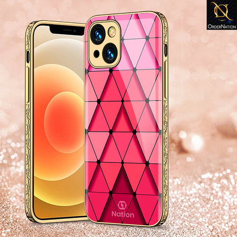 iPhone 14 Plus Cover - Onation Pyramid Series - Premium Electroplated Shutterproof Case Soft Silicon Borders Case