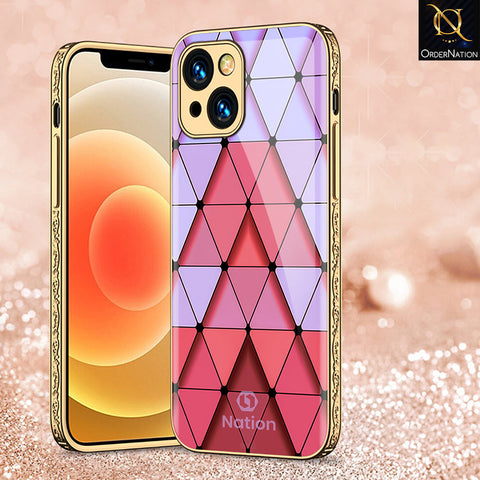 iPhone 14 Plus Cover - Onation Pyramid Series - Premium Electroplated Shutterproof Case Soft Silicon Borders Case