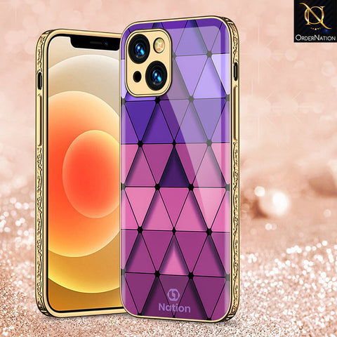 iPhone 14 Plus Cover - Onation Pyramid Series - Premium Electroplated Shutterproof Case Soft Silicon Borders Case