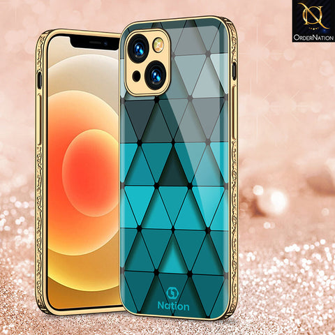 iPhone 15 Cover - Onation Pyramid Series - Premium Electroplated Shutterproof Case Soft Silicon Borders Case