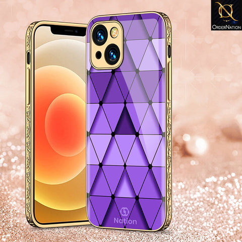 iPhone 15 Plus Cover - Onation Pyramid Series - Premium Electroplated Shutterproof Case Soft Silicon Borders Case