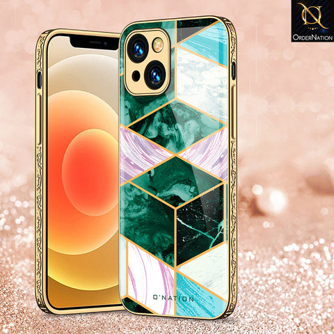 iPhone 14 Cover - O'Nation Shades of Marble Series - Premium Electroplated Shutterproof Case Soft Silicon Borders Case