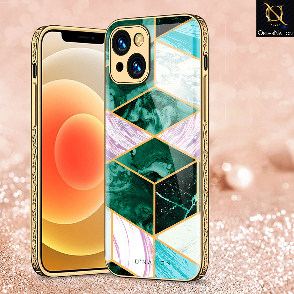 iPhone 15 Plus Cover - O'Nation Shades of Marble Series - Premium Electroplated Shutterproof Case Soft Silicon Borders Case