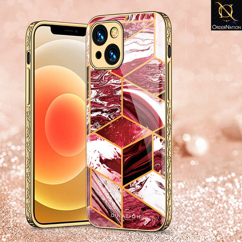 iPhone 15 Cover - O'Nation Shades of Marble Series - Premium Electroplated Shutterproof Case Soft Silicon Borders Case