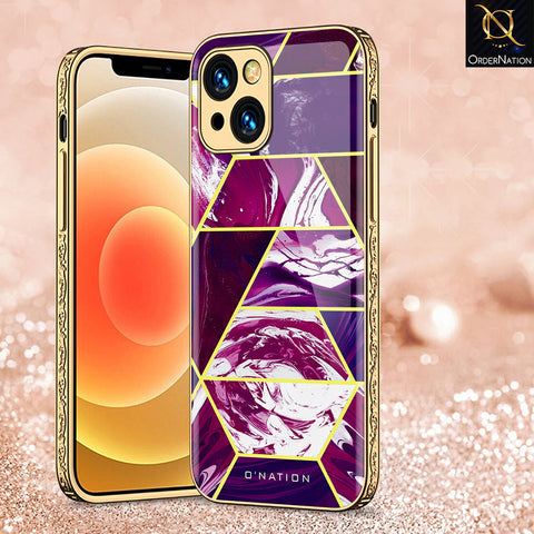 iPhone 15 Cover - O'Nation Shades of Marble Series - Premium Electroplated Shutterproof Case Soft Silicon Borders Case